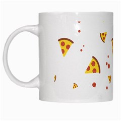 Pizza Pattern Pepperoni Cheese Funny Slices White Mugs by genx