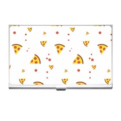 Pizza Pattern Pepperoni Cheese Funny Slices Business Card Holder by genx