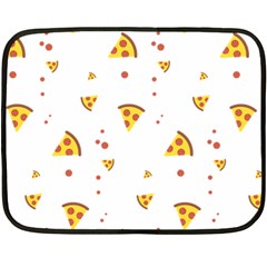 Pizza Pattern Pepperoni Cheese Funny Slices Double Sided Fleece Blanket (mini)  by genx