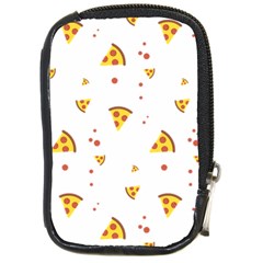 Pizza Pattern Pepperoni Cheese Funny Slices Compact Camera Leather Case by genx