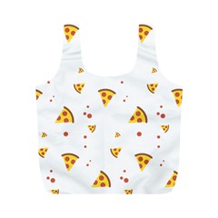 Pizza Pattern Pepperoni Cheese Funny Slices Full Print Recycle Bag (m) by genx