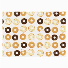 Donuts Pattern With Bites Bright Pastel Blue And Brown Cropped Sweatshirt Large Glasses Cloth by genx