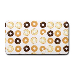 Donuts Pattern With Bites Bright Pastel Blue And Brown Cropped Sweatshirt Medium Bar Mats by genx