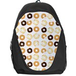 Donuts Pattern With Bites bright pastel blue and brown Cropped Sweatshirt Backpack Bag Front