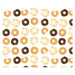 Donuts Pattern With Bites bright pastel blue and brown Cropped Sweatshirt Double Sided Flano Blanket (Small)  50 x40  Blanket Front