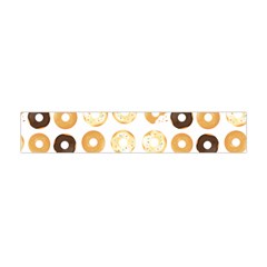 Donuts Pattern With Bites Bright Pastel Blue And Brown Cropped Sweatshirt Flano Scarf (mini) by genx