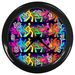 Dancing Wall Clock (black) by ArtworkByPatrick