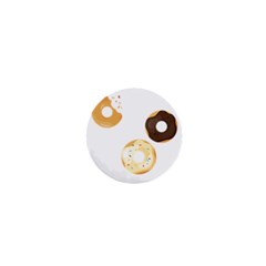 Donuts Pattern With Bites 3xframe Donuts Pattern With Bites Dark Brown Background Onlydonuts Pattern With Bites Brown And Beige Chocolate Doughnuts 1  Mini Magnets by genx