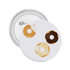 Donuts Pattern With Bites 3xframe Donuts Pattern With Bites Dark Brown Background Onlydonuts Pattern With Bites Brown And Beige Chocolate Doughnuts 2 25  Buttons by genx