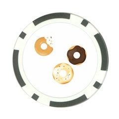 Donuts Pattern With Bites 3xframe Donuts Pattern With Bites Dark Brown Background Onlydonuts Pattern With Bites Brown And Beige Chocolate Doughnuts Poker Chip Card Guard (10 Pack) by genx