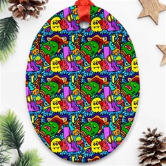 Graffiti 3 1 Ornament (Oval)