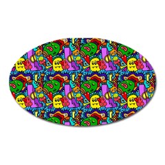 Graffiti 3 1 Oval Magnet