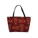 Texture Red Orange Classic Shoulder Handbag Front