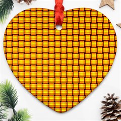 Wood Weave 1 Ornament (heart) by ArtworkByPatrick