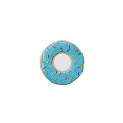 Pastel Blue Donut With Rainbow Candies 1  Mini Magnets by genx