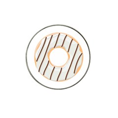 Donut Pattern Alone Cream Frame Donut Pattern Alone Cream Brown Background Only Hat Clip Ball Marker by genx