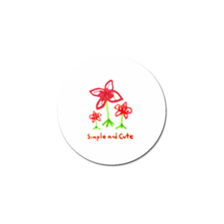 Flowers And Cute Phrase Pencil Drawing Golf Ball Marker