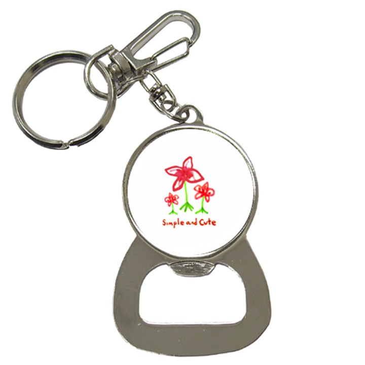 Flowers And Cute Phrase Pencil Drawing Bottle Opener Key Chains