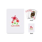 Flowers And Cute Phrase Pencil Drawing Playing Cards (Mini) Back