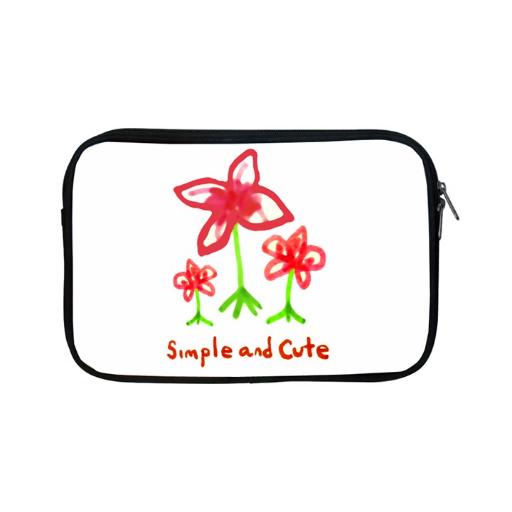 Flowers And Cute Phrase Pencil Drawing Apple iPad Mini Zipper Cases