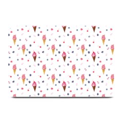 Ice Cream Cones Watercolor With Fruit Berries And Cherries Summer Pattern Plate Mats by genx