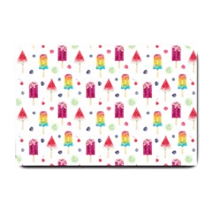 Popsicle Juice Watercolor With Fruit Berries And Cherries Summer Pattern Small Doormat  by genx