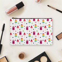 Popsicle Juice Watercolor With Fruit Berries And Cherries Summer Pattern Cosmetic Bag (medium) by genx