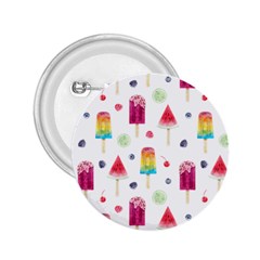 Popsicle Juice Watercolor With Fruit Berries And Cherries Summer Pattern 2 25  Buttons by genx