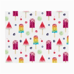 Popsicle Juice Watercolor With Fruit Berries And Cherries Summer Pattern Small Glasses Cloth by genx