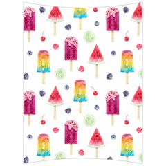 Popsicle Juice Watercolor With Fruit Berries And Cherries Summer Pattern Back Support Cushion by genx