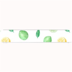 Lemon And Limes Yellow Green Watercolor Fruits With Citrus Leaves Pattern Small Bar Mats by genx