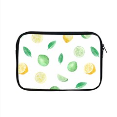 Lemon And Limes Yellow Green Watercolor Fruits With Citrus Leaves Pattern Apple Macbook Pro 15  Zipper Case by genx