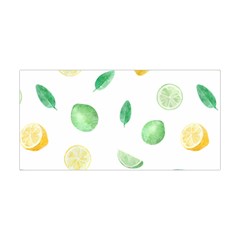 Lemon And Limes Yellow Green Watercolor Fruits With Citrus Leaves Pattern Yoga Headband by genx