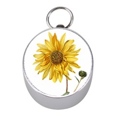 Sunflower - Vintage Mini Silver Compasses by WensdaiAmbrose