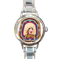 Katya Zamolodchikova Logo Round Italian Charm Watch by milliahood