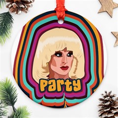 Katya Zamolodchikova Logo Ornament (round) by milliahood