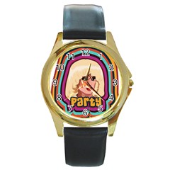 Katya Zamolodchikova Logo Round Gold Metal Watch by milliahood