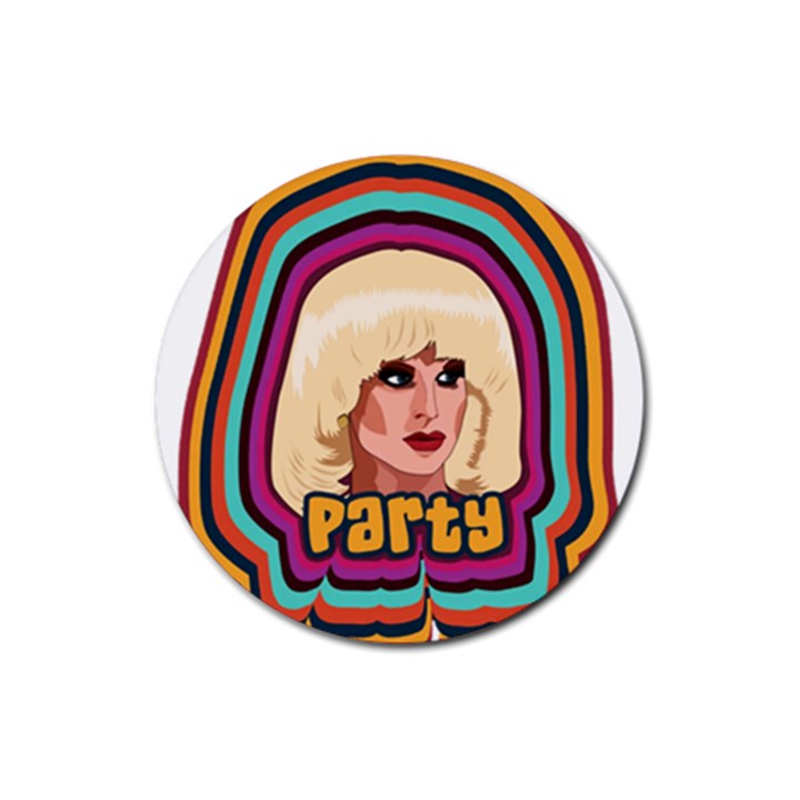 Katya Zamolodchikova Logo Rubber Round Coaster (4 pack) 