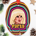 Katya Zamolodchikova Logo Oval Ornament (Two Sides) Front