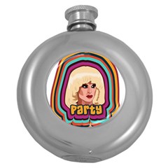 Katya Zamolodchikova Logo Round Hip Flask (5 Oz) by milliahood