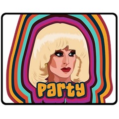 Katya Zamolodchikova Logo Fleece Blanket (medium)  by milliahood