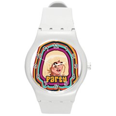 Katya Zamolodchikova Logo Round Plastic Sport Watch (m) by milliahood