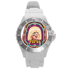 Katya Zamolodchikova Logo Round Plastic Sport Watch (l) by milliahood