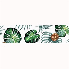 Pineapple Tropical Jungle Giant Green Leaf Watercolor Pattern Large Bar Mats by genx