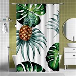 Pineapple Tropical Jungle Giant Green Leaf Watercolor Pattern Shower Curtain 48  x 72  (Small)  Curtain(48  X 72 ) - 42.18 x64.8  Curtain(48  X 72 )