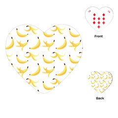 Yellow Banana And Peels Pattern With Polygon Retro Style Playing Cards (heart) by genx