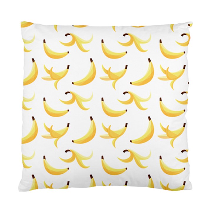 Yellow Banana and peels pattern with polygon retro style Standard Cushion Case (Two Sides)