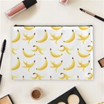 Yellow Banana and peels pattern with polygon retro style Cosmetic Bag (Large) Front