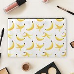 Yellow Banana and peels pattern with polygon retro style Cosmetic Bag (Large) Back