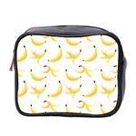 Yellow Banana and peels pattern with polygon retro style Mini Toiletries Bag (Two Sides) Front